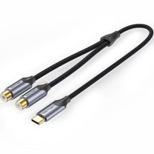 Cable Conversor Vention BGVHD/ 2x RCA Hembra - USB Tipo-C Macho/ 50cm/ Gris 6922794751583 BGVHD VEN-CAB BGVHD