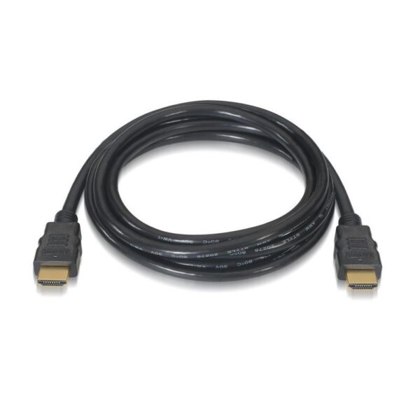 Cable HDMI 2.0 4K Aisens A120-0119/ HDMI Macho - HDMI Macho/ Hasta 10W/ 2250Mbps/ 1m/ Certificado/ Negro - Imagen 2