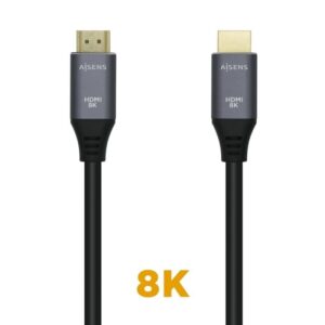 Cable HDMI 2.1 8K Aisens A150-0426/ HDMI Macho - HDMI Macho/ 1m/ Gris Negro 8436574704624 A150-0426 AIS-CAB HDMI A150-0426