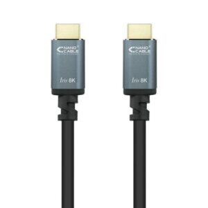 Cable HDMI 2.1 8K Nanocable 10.15.8001/ HDMI Macho - HDMI Macho/ 1m/ Negro 8433281010062 10.15.8001 NAN-CAB HDMI 10 15 8001