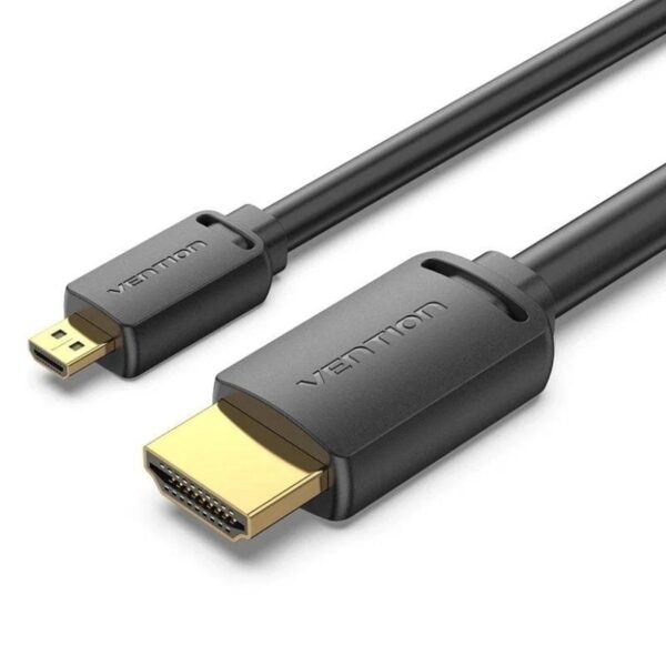 Cable Micro HDMI 2.0 4K Vention AGIBH/ HDMI Macho - Micro HDMI Macho/ 2m/ Negro 6922794772137 AGIBH VEN-CAB AGIBH