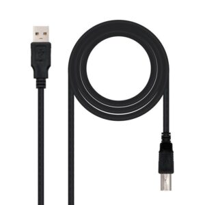 Cable USB 2.0 Impresora Nanocable 10.01.0104-BK/ USB Tipo-B Macho - USB Macho/ 3m/ Negro 8433281003842 10.01.0104-BK NAN-CAB 10 01 0104-BK