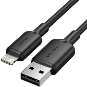 Cable USB 2.0 Lightning Vention LAMBH/ USB Macho - Lightning Macho/ 480Mbps/ 2m/ Negro 6922794783652 LAMBH VEN-CAB LAMBH