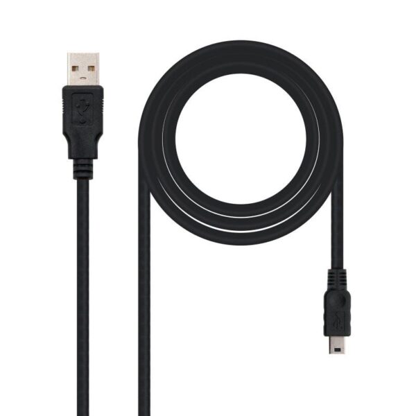 Cable USB 2.0 Nanocable 10.01.0400/ USB Macho - MiniUSB Macho/ 50cm/ Negro 8433281004382 10.01.0400 NAN-CAB 10 01 0400