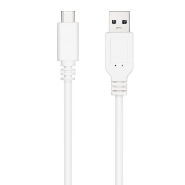 Cable USB 2.0 Nanocable 10.01.2100-W/ USB Tipo-C Macho - USB Macho/ 50cm/ Blanco - Imagen 2