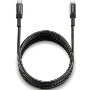 Cable USB 2.0 Tipo-C NGS KNOT/ USB Tipo-C Macho - USB Tipo-C Macho/ Hasta 100W/ 480Mbps/ 2m/ Negro 8435430625585 KNOT100W-2 NGS-CAB KNOT 100W-2