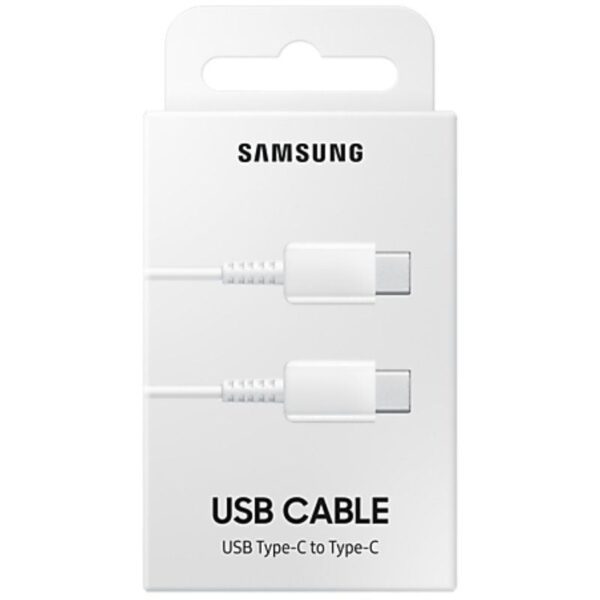 Cable USB 2.0 Tipo-C Samsung EP-DA705BWEGWW/ USB Tipo-C Macho - USB Tipo-C Macho/ 1m/ Blanco - Imagen 4