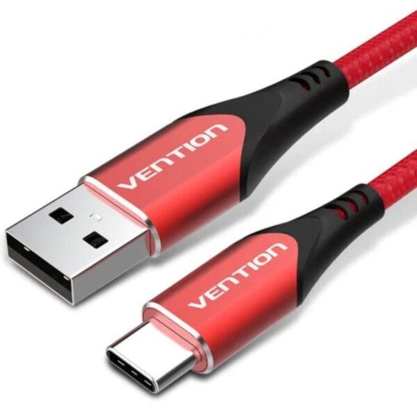 Cable USB 2.0 Tipo-C Vention CODRH/ USB Tipo-C Macho - USB Macho/ 480Mbps/ 2m/ Rojo 6922794747111 CODRH VEN-CAB CODRH