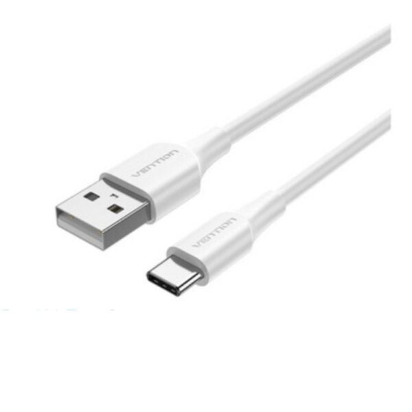 Cable USB 2.0 Tipo-C Vention CTHWF/ USB Tipo-C Macho - USB Macho/ Hasta 60W/ 480Mbps/ 1m/ Blanco 6922794767539 CTHWF VEN-CAB CTHWF