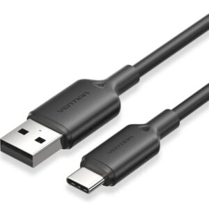 Cable USB 2.0 Tipo-C Vention CTQBF/ USB Tipo-C Macho - USB Macho/ Hasta 60W/ 480Mbps/ 1m/ Negro 6922794709720 CTQBF VEN-CAB CTQBF