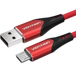 Cable USB 2.0 Vention COARG/ USB Macho - MicroUSB Macho/ Hasta 60W/ 480Mbps/ 1.5m/ Rojo 6922794747012 COARG VEN-CAB COARG