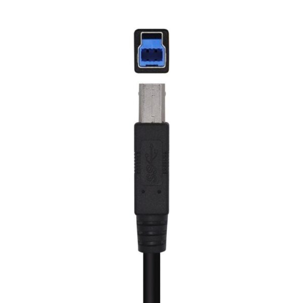 Cable USB 3.0 Impresora Aisens A105-0445/ USB Tipo-B Macho - USB Macho/ 3m/ Negro - Imagen 2