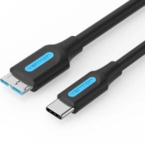 Cable USB 3.0 Vention CQABD/ microUSB Macho - USB Tipo-C Macho/ 5Gbps/ 50cm/ Negro 6922794755994 CQABD VEN-CAB CQABD