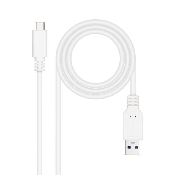 Cable USB 3.1 Tipo-C Nanocable 10.01.4000-W/ USB Tipo-C Macho - USB Macho/ 50cm/ Blanco - Imagen 2