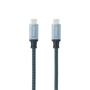 Cable USB 3.2 Tipo-C Nanocable 10.01.4103-COMB/ USB Tipo-C Macho - USB Tipo-C Macho/ Hasta 100W/ 20Gbps/ 3m/ Gris y Negro 8433281014251 10.01.4103-COMB NAN-CAB 10 01 4103-COMB