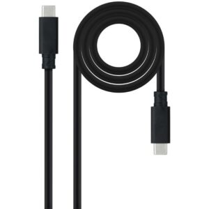 Cable USB 3.2 Tipo-C Nanocable 10.01.4103/ USB Tipo-C Macho - USB Tipo-C Macho/ Hasta 100W/ 20Gbps/ 3m/ Negro 8433281014183 10.01.4103 NAN-CAB 10 01 4103