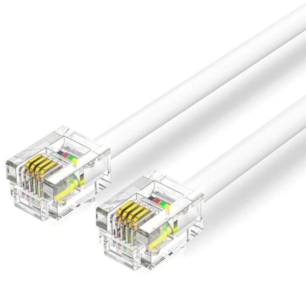 Cable de Teléfono RJ11 6P4C Vention IQBWL/ 10m/ Blanco 6922794763494 IQBWL VEN-CAB IQBWL