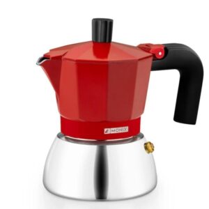 Cafetera Italiana Monix Induction Inox M863103/ 3 Tazas/ Roja 8435092433825 M863103 MON-CAFETERA M863103