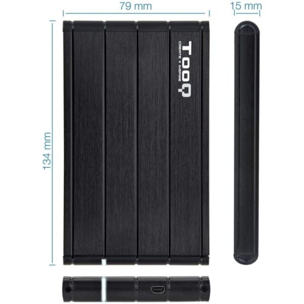 Caja Externa para Disco Duro de 2.5" TooQ TQE-2530B/ USB 3.1 - Imagen 3