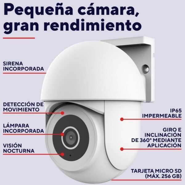 Cámara de Videovigilancia Trust IPCAM-3900/ Visión Nocturna/ Control desde APP - Imagen 4