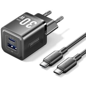 Cargador Gan de Pared Vention TZ-FEQB0-EU-01/ 1xUSB Tipo-C/ 1xUSB + Cable USB Tipo-C/ 30W 6922794786356 TZ-FEQB0-EU-01 VEN-CARGA TZ-FEQB0-EU-01