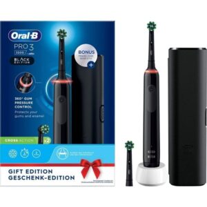 Cepillo Dental Braun Oral-B Vitality Pro 3 3500/ Incluye 2 Recambios/ Negro 8006540759912 VPRO 3500 BK 2R BRA-PAE CEP VPRO 3500 BK 2R