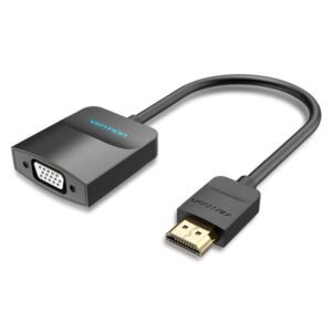 Conversor Vention 42161 HDMI Macho - VGA Hembra - Jack 3.5 Hembra/ 15cm/ Negro 6922794742161 42161 VEN-ADP CONV 42161