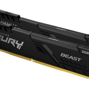 DDR4 KINGSTON 2X16GB 3600 FURY BEAST NEGRO 0740617319743 KF436C18BBK2/32