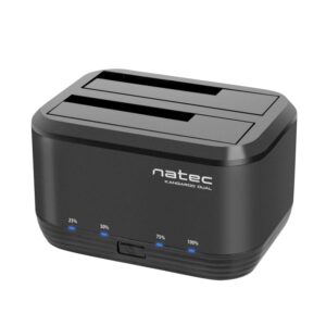 DOCKING STATION NATEC KANGAROO DUAL USB 3.0 SATA NEGRA 5901969407907 NSD-0955