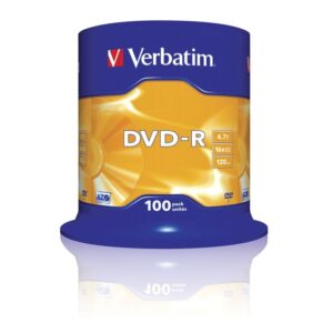 DVD-R Verbatim Advanced AZO 16X/ Tarrina-100uds 023942435495 43549 VERB-DVD-R 4.7GB 100U