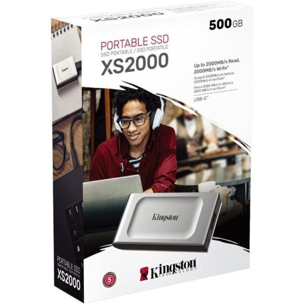 Disco Externo SSD Kingston SXS2000 500GB/ USB 3.2/ Plata - Imagen 4