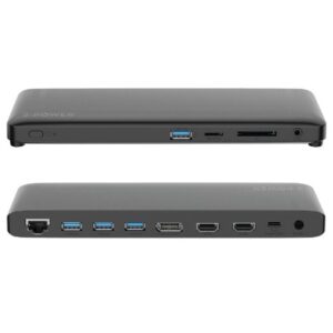 Docking USB Tipo-C 2-Power DOC0117A/ 4xUSB/ 1xUSB Tipo-C PD/ 2xHDMI/ 1xDisplayPort/ 1xJack/ 1xRJ45/ 1xLector Tarjetas SD/ Gris 5055190142035 DOC0117A 2PW-DOCK DOC0117A