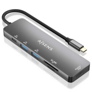 Docking USB Tipo-C Aisens ASUC-6P016-GR/ 1xHDMI/ 2xUSB/ 1xLector Tarjetas/ 1xUSB Tipo-C PD/ Gris 8436574709964 ASUC-6P016-GR AIS-HUB ASUC-6P016-GR