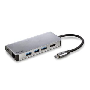 Docking USB Tipo-C NGS WonderDock8/ 3xUSB/ 1xUSB Tipo-C DP/ 1xHDMI/ 1xRJ45/ 1xLector Tarjetas SD 8435430621839 WONDERDOCK8 NGS-HUB WONDERDOCK8