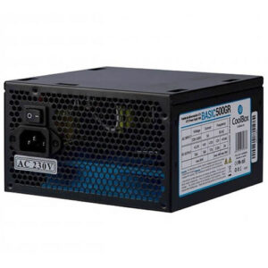 FUENTE ALIMENTACION 300W COOLBOX 500GR BASIC 2SATA 12CM ATX NEGRA 8436556148330 P/N: COO-FA500B-BKB | Ref. Artículo: COO-FA500B-BKB