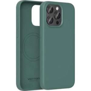 Funda Silicona con Magsafe Vention KUFG0-10/ Compatible con iPhone 15/ Verde Ciprés 6922794787513 KUFG0-10 VEN-FUNDA KUFG0-10