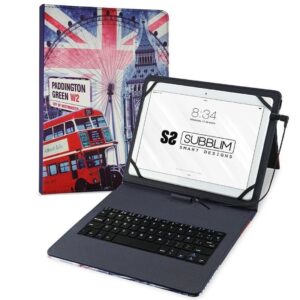 Funda con Teclado Subblim Keytab Pro USB England para Tablets de 10.1"-11" 8436586741051 SUB-KT1-USB050 SUB-FUNDA KT1-USB050