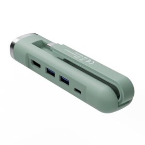 HUB EWENT USB-C Y USB-A MULTIPORT DOCK 5-1 HDMI VERDE 8052101431865 EW1148