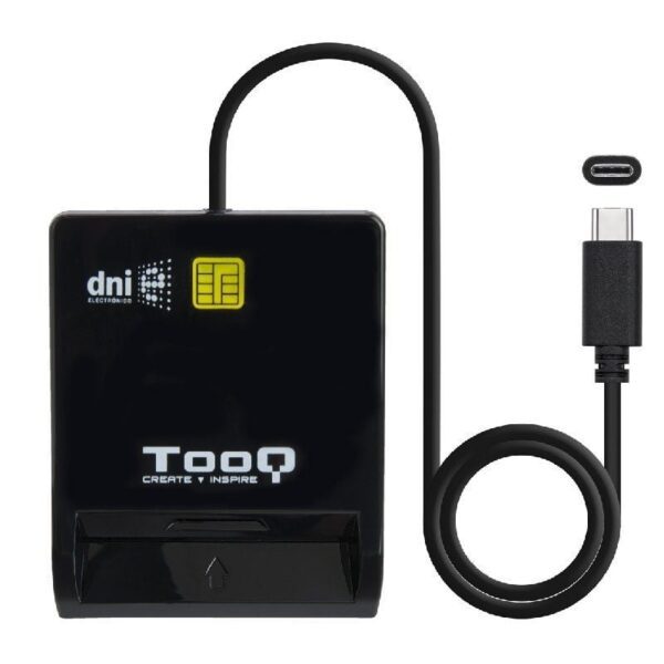 Lector de DNI TooQ TQR-211B/ USB Tipo-C/ Negro - Imagen 2