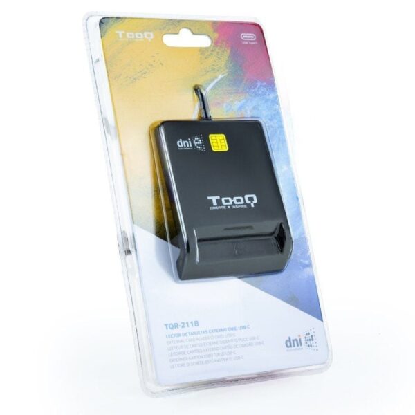 Lector de DNI TooQ TQR-211B/ USB Tipo-C/ Negro - Imagen 3