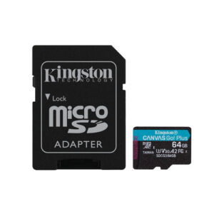 MICROSD KINGSTON 64GB CL10 UHS-I CANVAS GO PLUS + ADAPTADOR 740617301045 P/N: SDCG3/64GB | Ref. Artículo: SDCG3/64GB