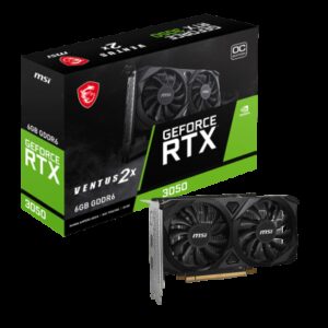 MSI VENTUS GeForce RTX 3050 2X E 6G OC NVIDIA 6 GB GDDR6 4711377265591 | P/N: 912-V812-056 | Ref. Artículo: 1391199