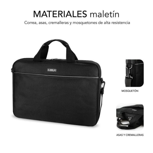 Maletín + Ratón Inalámbrico Subblim Select Pack para Portátiles hasta 15.6"/ Cinta para Trolley/ Negro - Imagen 3