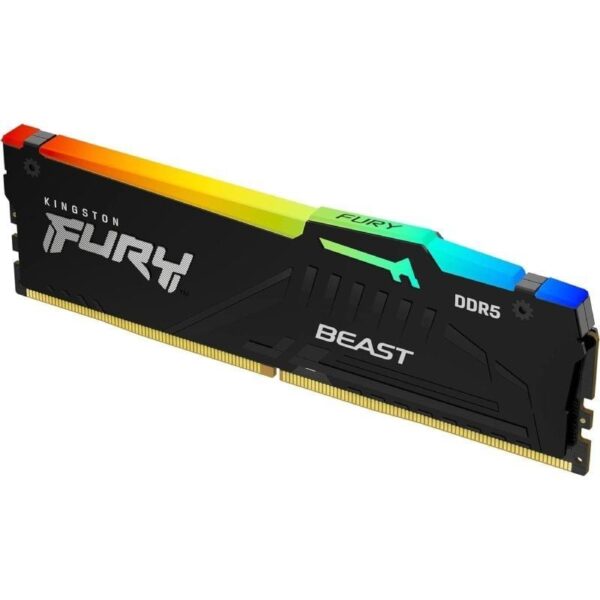 Memoria RAM Kingston FURY Beast RGB 32GB/ DDR5/ 6000MHz/ 1.35V/ CL40/ DIMM - Imagen 2