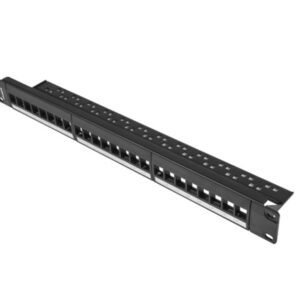 PATCH PANEL LANBERG 24 PUERTOS 1U RACK 19 PARA MODULOS KEYSTONE NEGRO 5901969416091 PPKS-1024-B