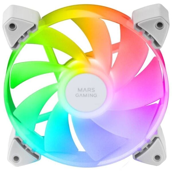 Pack 3 Ventiladores Invertidos Mars Gaming MF-3AR/ 12cm/ ARGB/ Blanco - Imagen 3