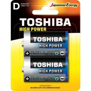 Pack de 2 Pilas D 2 Toshiba LR20/ 1.5V/ Alcalinas 4904530592515 LR20GCP BP-2 TOS-PILA LR20GCP BP-2