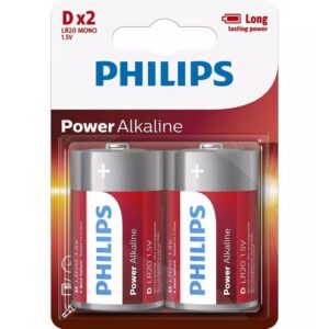 Pack de 2 Pilas D Philips LR20P2B/10/ 1.5V/ Alcalinas 8712581550011 LR20P2B/10 PHIL-PILA LR20P2B 10