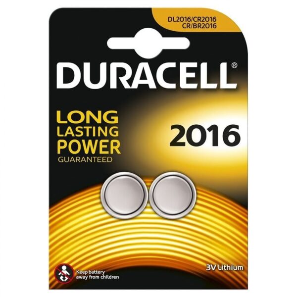 Pack de 2 Pilas de Botón Duracell DL2016B2/ 3V 5000394203884 DL2016B2 DRC-PILA DL2016B2 PACK 2