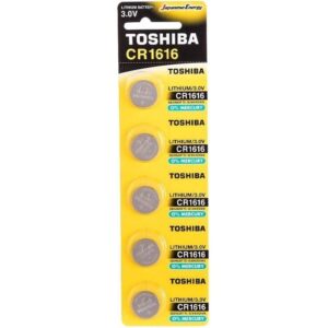 Pack de 5 Pilas de Botón Toshiba CR1616/ 3V 4904530108099 CR1616 PW BP-5 TOS-PILA CR1616 PW BP-5